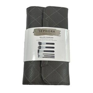 SEPHORA Collection Deluxe Charcoal Antibacterial Brush Standard set NIB MSRP $62